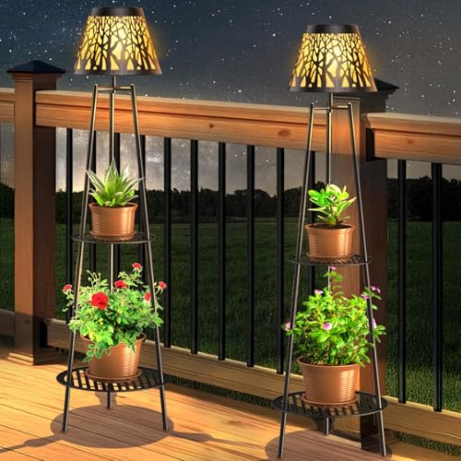 Solar Garden Light - Комплект из 2 уличных солнечных светильников-столбиков