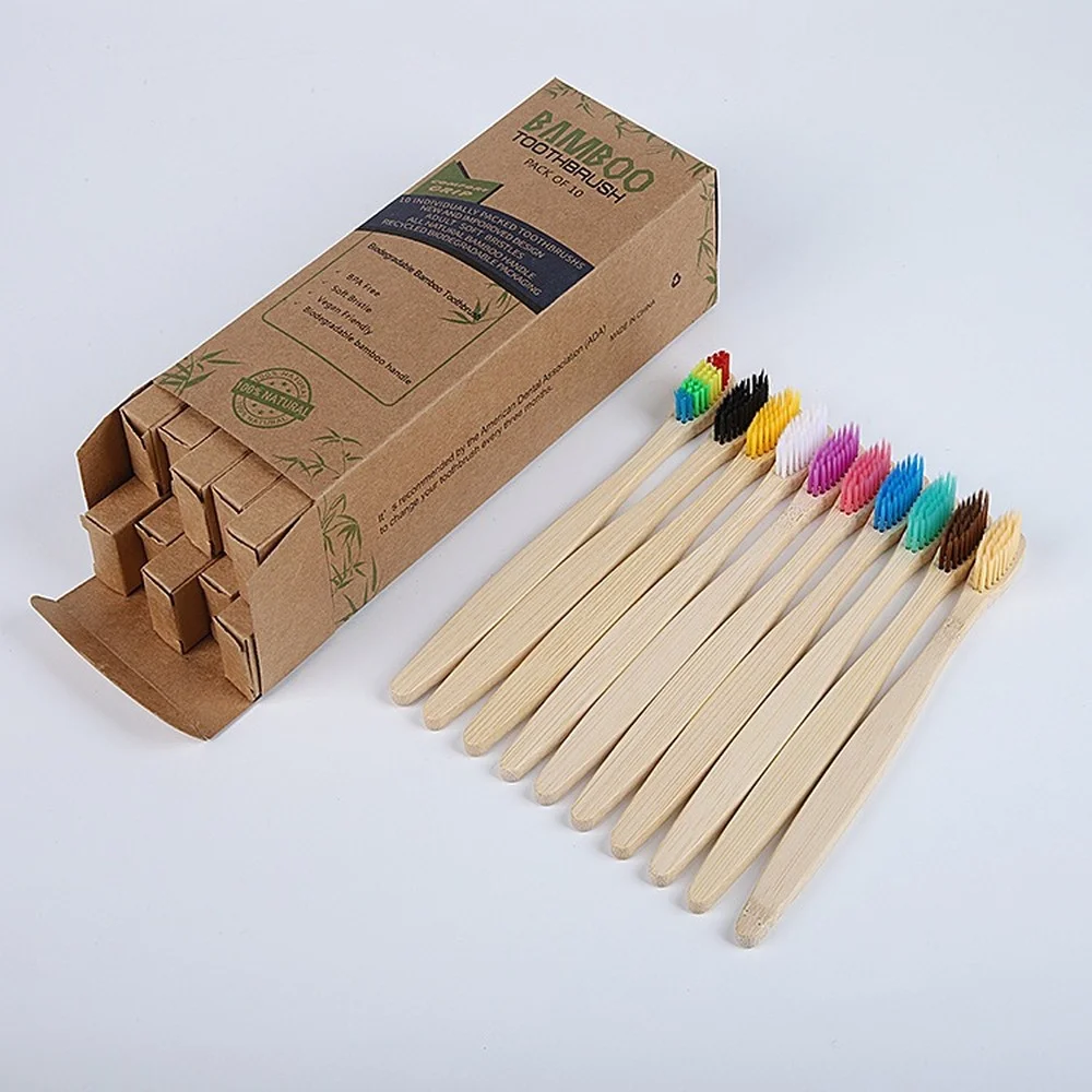 Набор из 10 разноцветных зубны – обзор и цена Bamboo Toothbrush