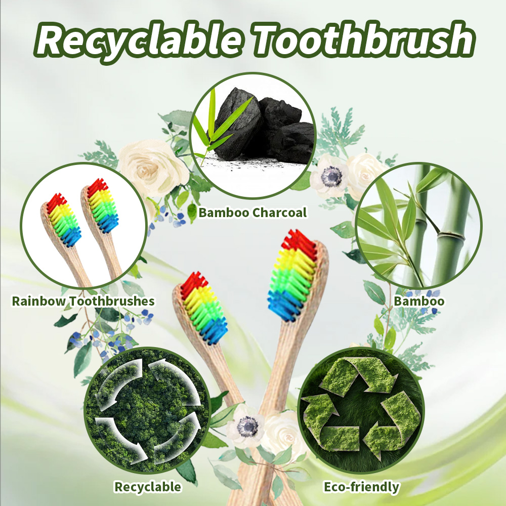 10 упаковок радужных бамбуковы – обзор и цена Bamboo Toothbrush
