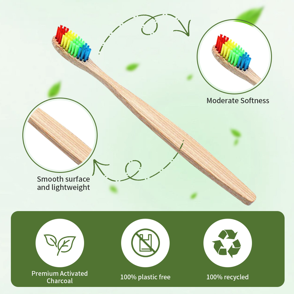 10 упаковок радужных бамбуковы – обзор и цена Bamboo Toothbrush
