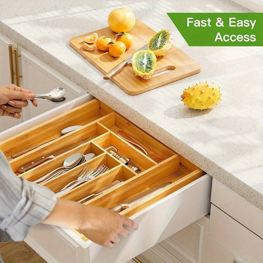 Органайзер для ящиков из бамбу – обзор и цена Bamboo Cutlery
